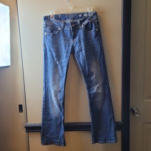 Missy Me Distressed Mid Rise5Pckt Boot JP5046810Rhinestone Denim Jeans WMNS 6/28